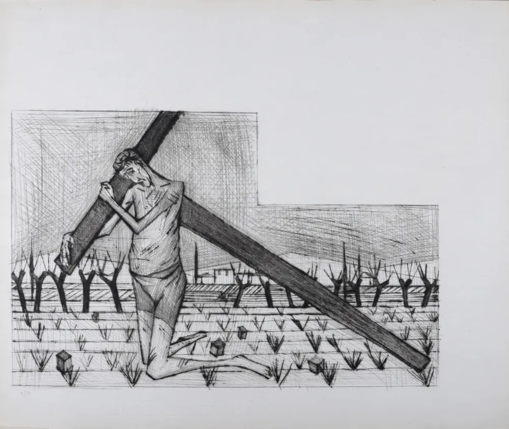 Офорт И Аквитанта Buffet - Le Portement de Croix, La Passion du Christ