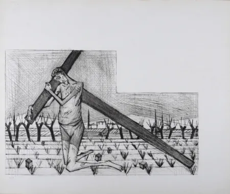 Офорт И Аквитанта Buffet - Le Portement de Croix, La Passion du Christ