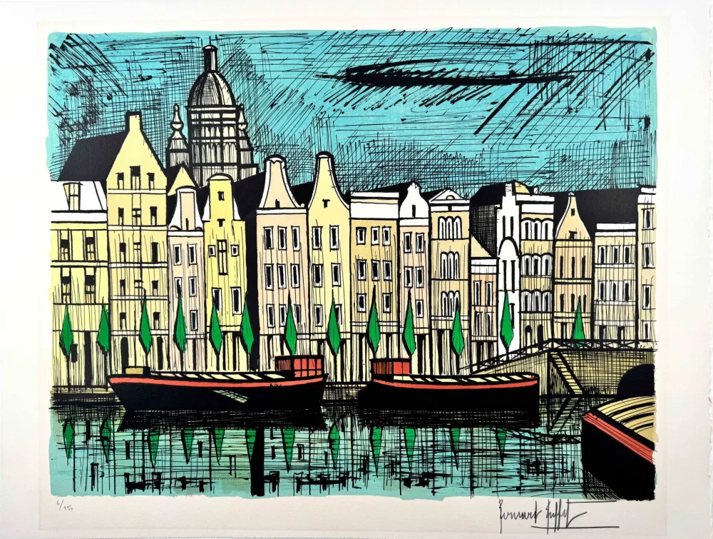 Литография Buffet -  Le Singel Amsterdam 