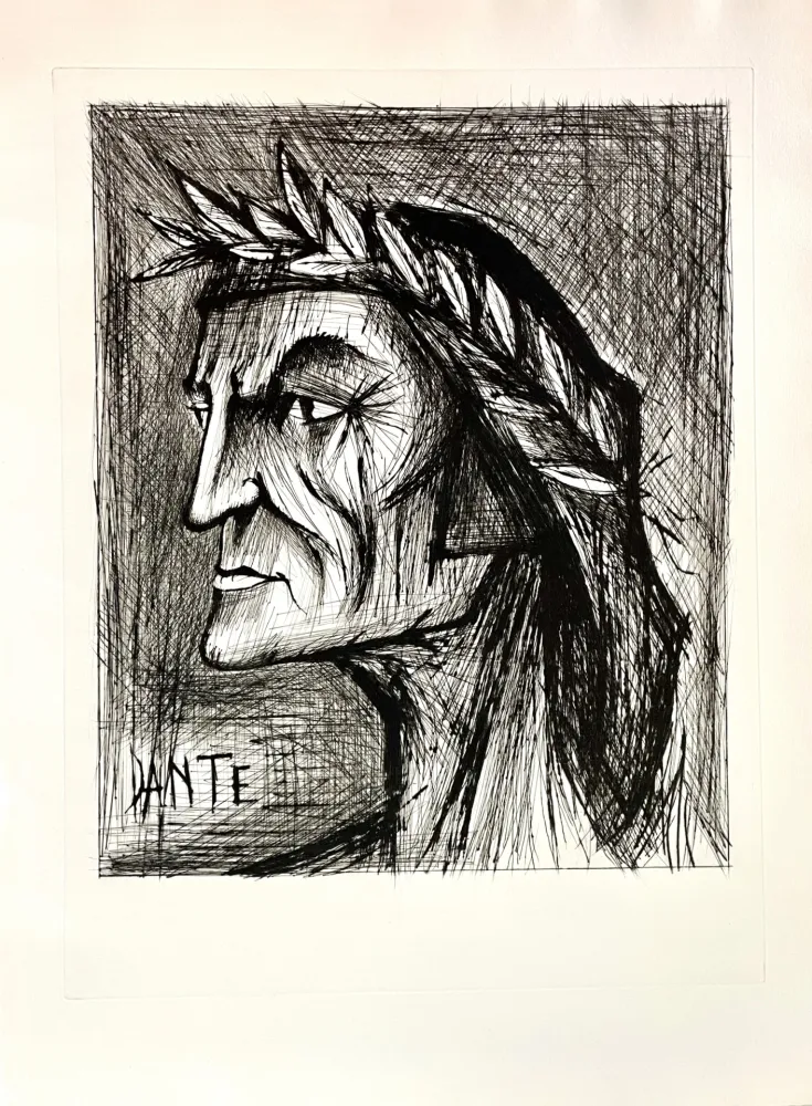 Гравюра Сухой Иглой Buffet - L'Enfer de Dante - Dante
