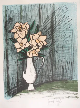 Литография Buffet - Les Camélias - The Camelias