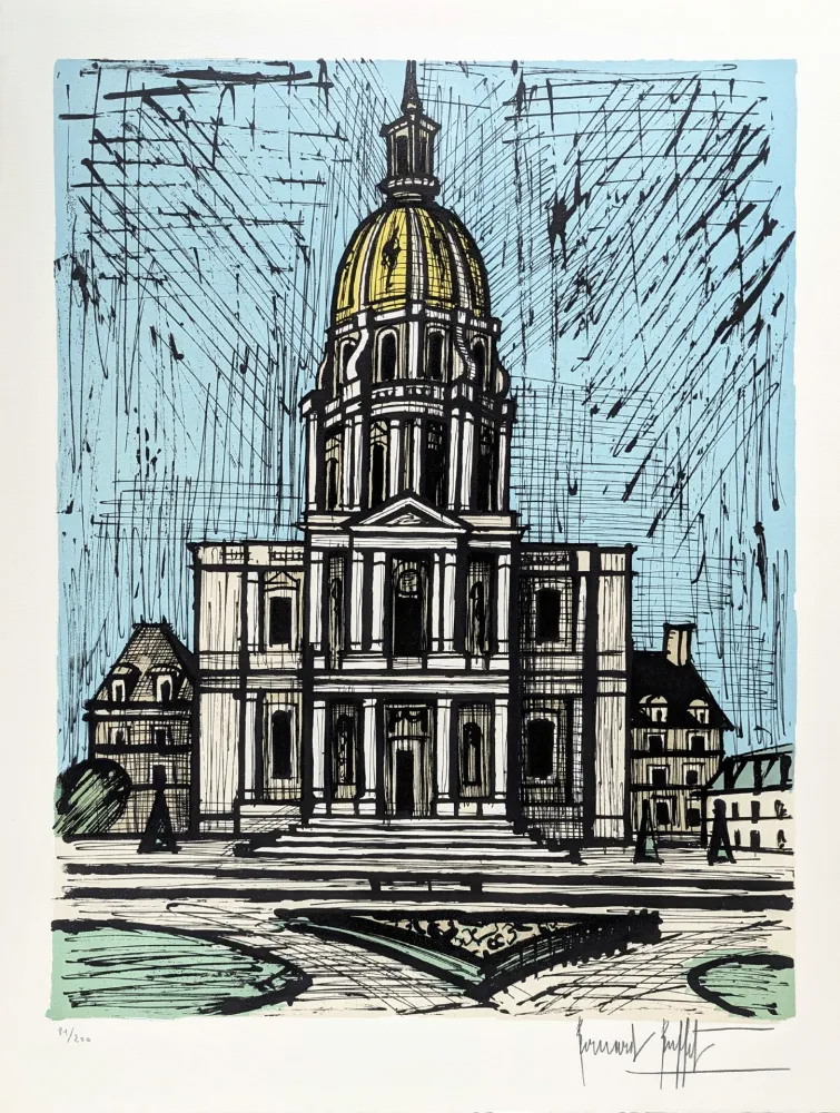Литография Buffet -  Les Invalides 