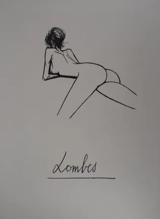 Литография Buffet - Lombes, nu allongé