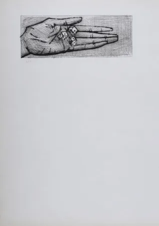 Офорт И Аквитанта Buffet - Main et dés, La Passion du Christ