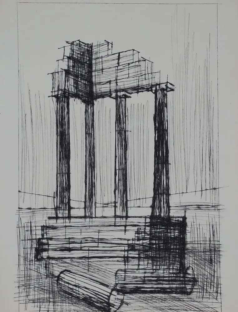 Гравюра Сухой Иглой Buffet - Naples, ca.