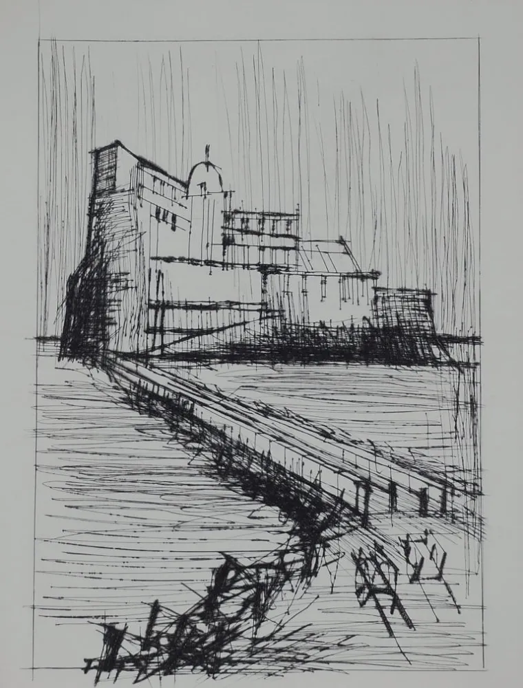 Гравюра Сухой Иглой Buffet - Naples, ca.