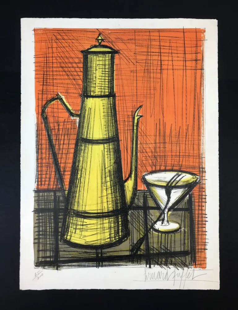 Литография Buffet - NATURE MORTE A LA CAFETIERE