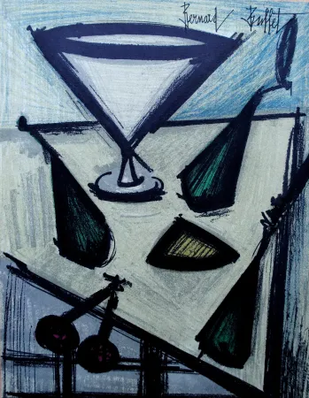 Литография Buffet - Nature morte aux fruits, 1967