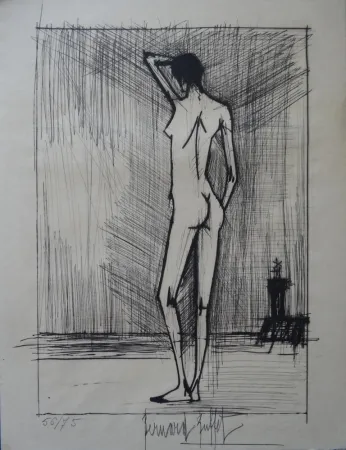 Гравюра Сухой Иглой Buffet - Nu à la plage