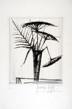 Гравюра Сухой Иглой Buffet - Ombelles