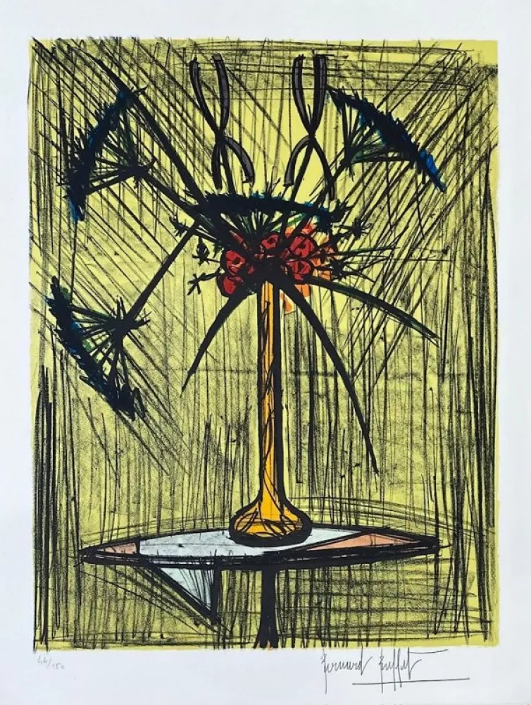 Литография Buffet - Ombelles et Iris 