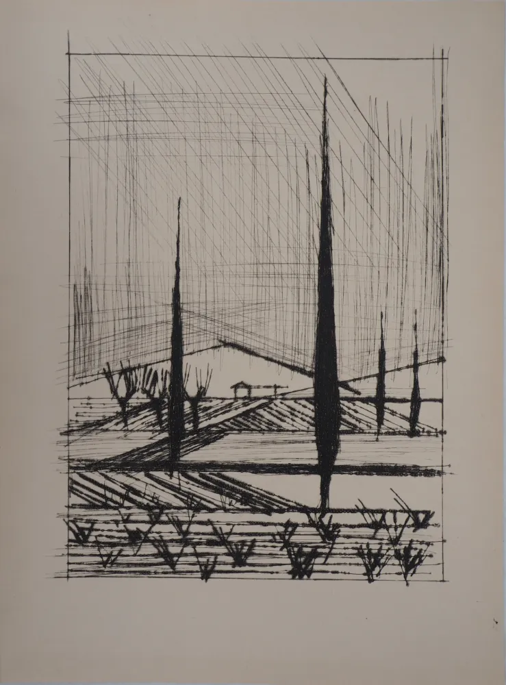 Гравюра Buffet - Paysage Italien