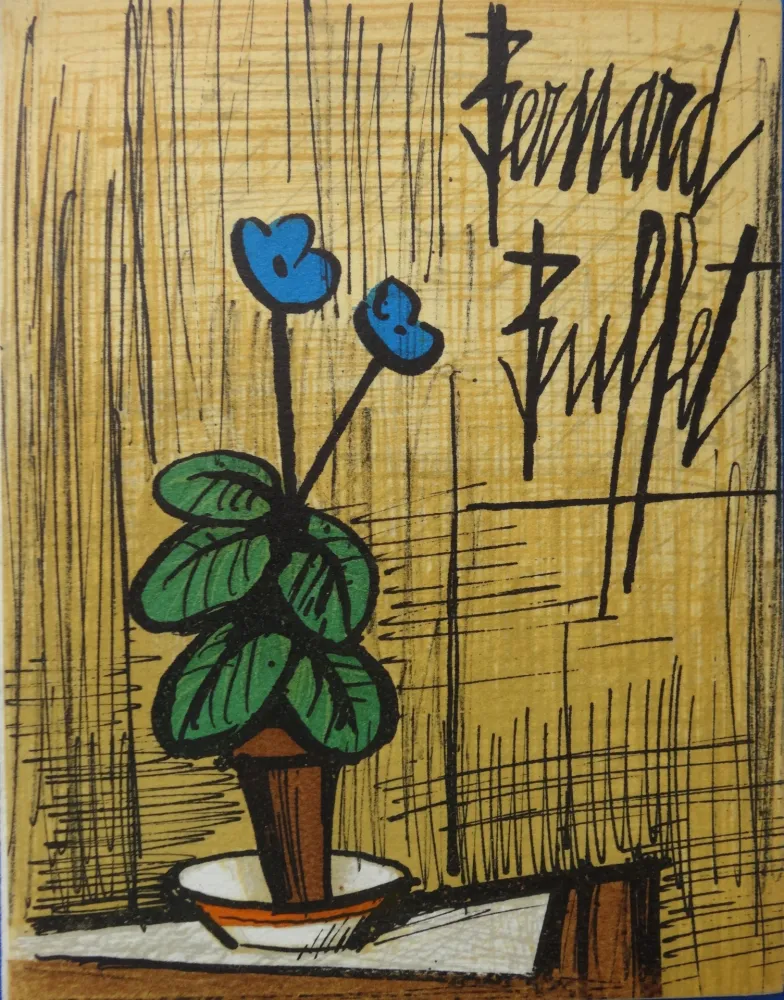 Литография Buffet - Petite primevère bleue