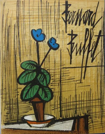 Литография Buffet - Petite primevère bleue