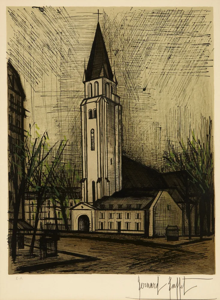 Литография Buffet - Saint-Germain-des-Prés