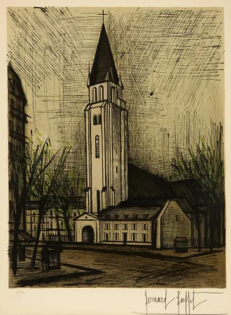 Литография Buffet - Saint-Germain-des-Prés