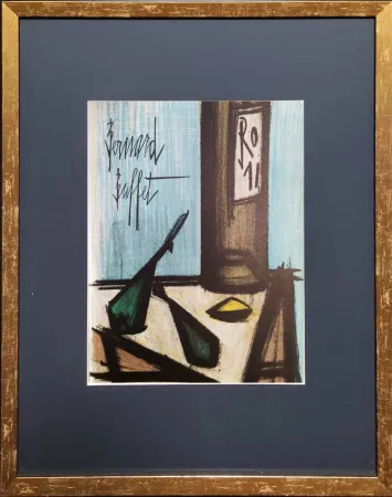 Литография Buffet - Still Life with a Bottle