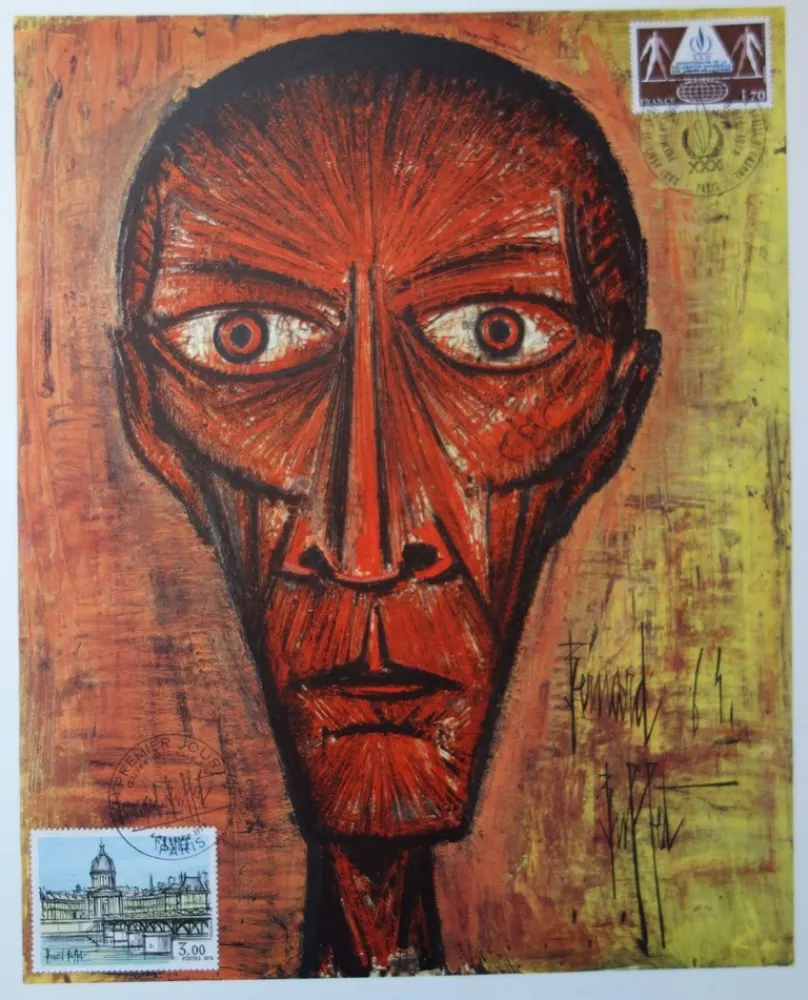 Литография Buffet - Tete effrayante