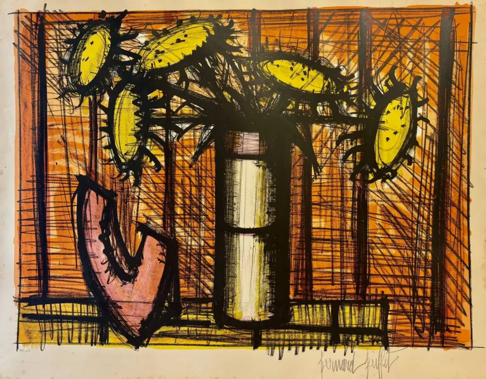 Литография Buffet - Tournesols et melon, 1955