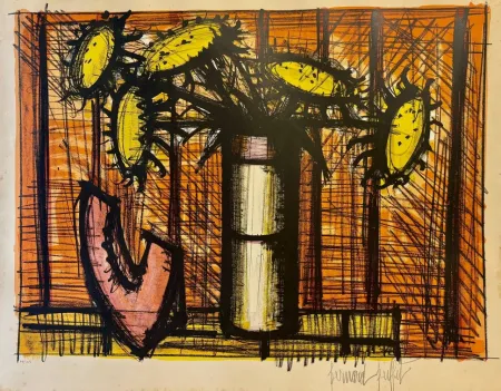 Литография Buffet - Tournesols et melon, 1955