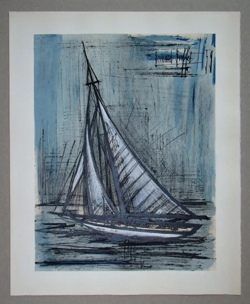Литография Buffet - Voilier, 1959