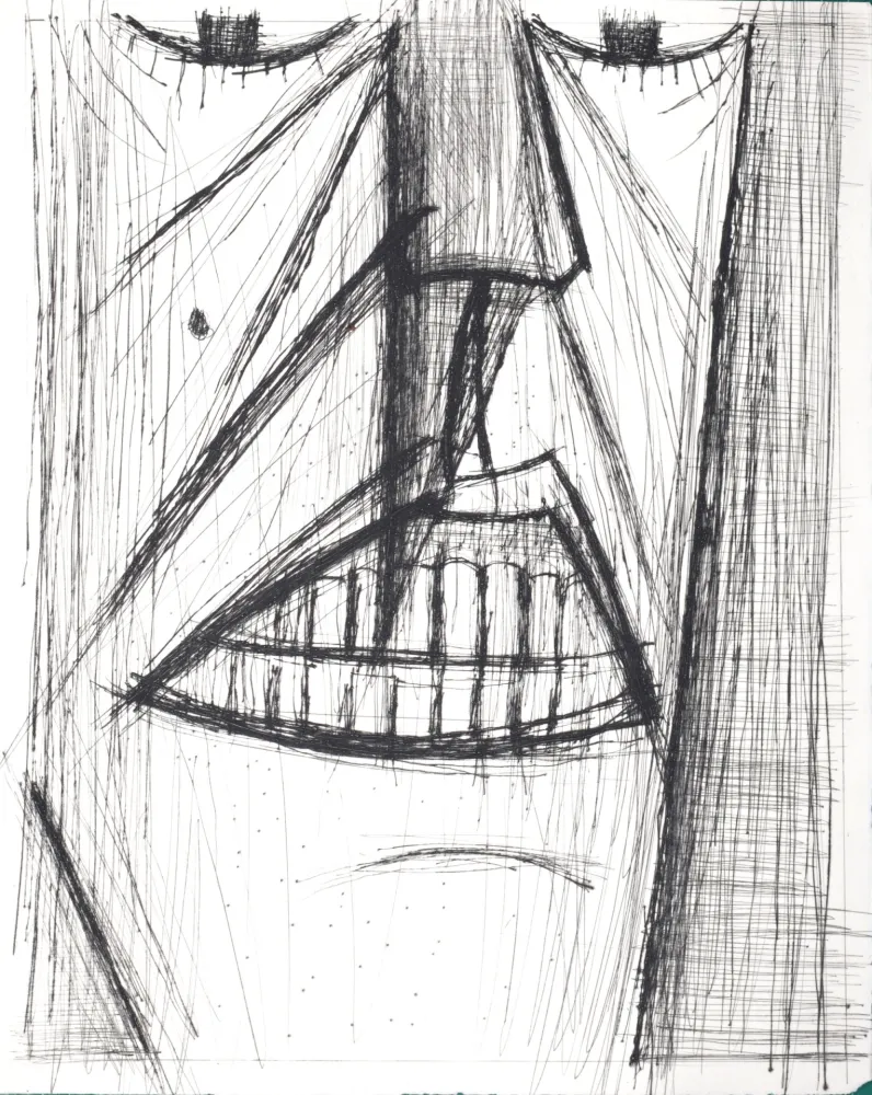 Гравюра Сухой Иглой Buffet - Voyages fantastiques de Cyrano de Bergerac, 1958