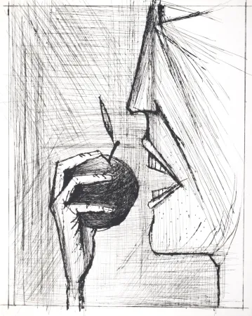 Гравюра Сухой Иглой Buffet - Voyages fantastiques de Cyrano de Bergerac, 1958