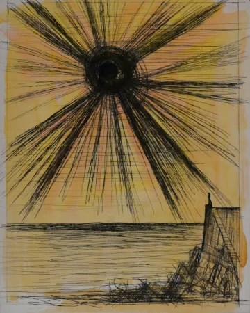 Гравюра Buffet - Voyages fantastiques de Cyrano de Bergerac, 1958