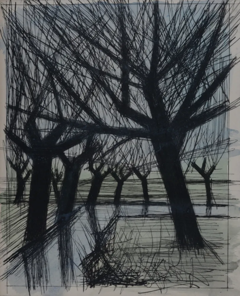 Гравюра Buffet - Voyages fantastiques de Cyrano de Bergerac, 1958