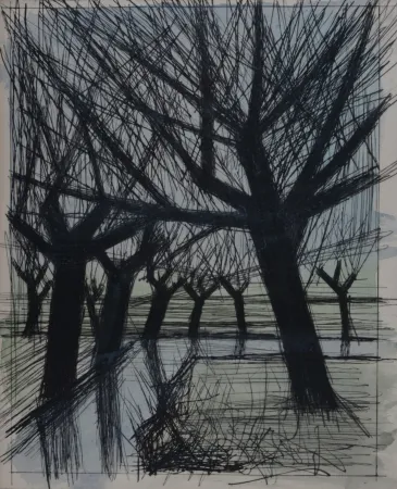 Гравюра Buffet - Voyages fantastiques de Cyrano de Bergerac, 1958