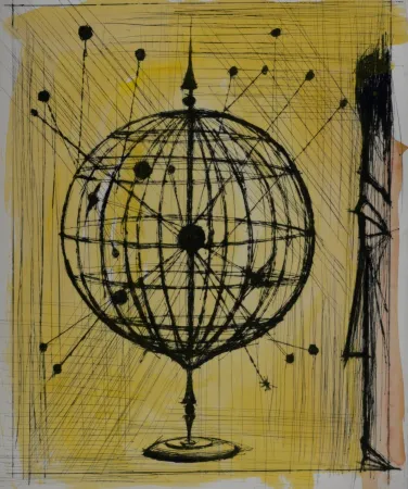 Гравюра Buffet - Voyages fantastiques de Cyrano de Bergerac, 1958