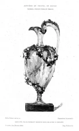 Гравюра Buhot - Aiguière en cristal de roche