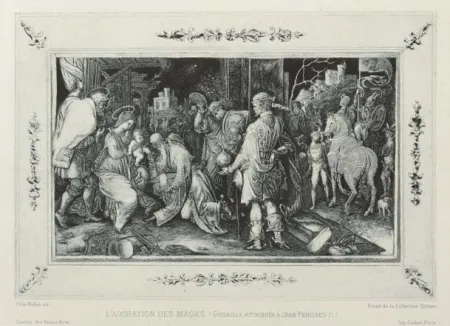 Офорт И Аквитанта Buhot - L'adoration des mages