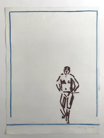 Литография Buraglio - Station debout