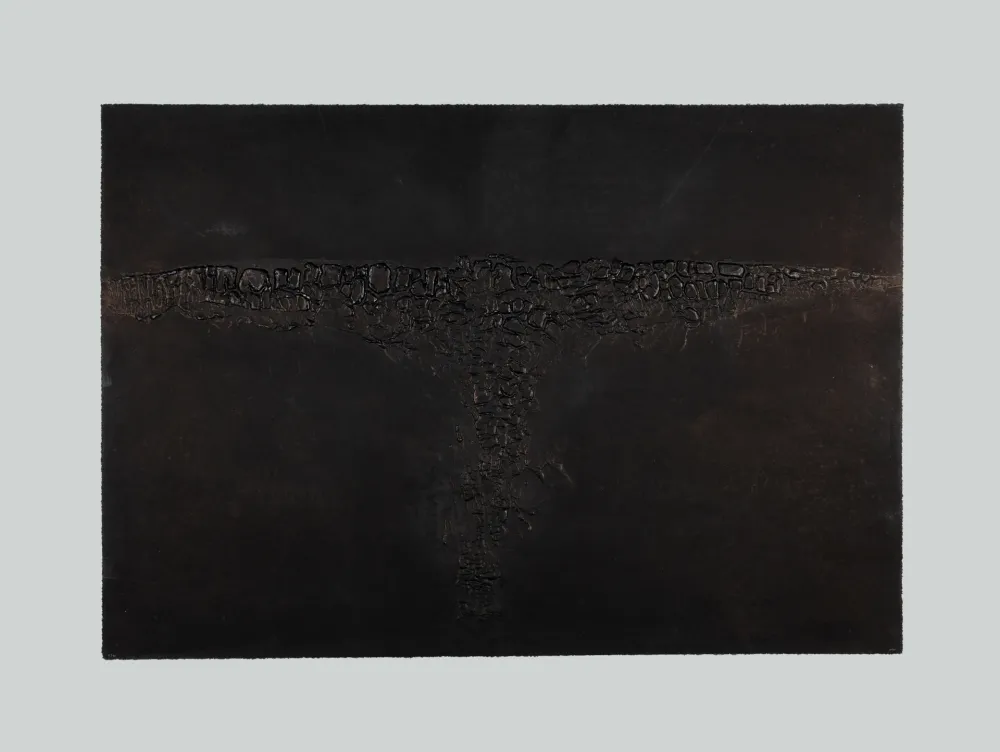 Офорт И Аквитанта Burri - Cretto Nero F