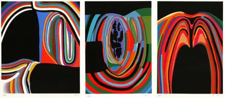 Сериграфия Burri - Trittico B