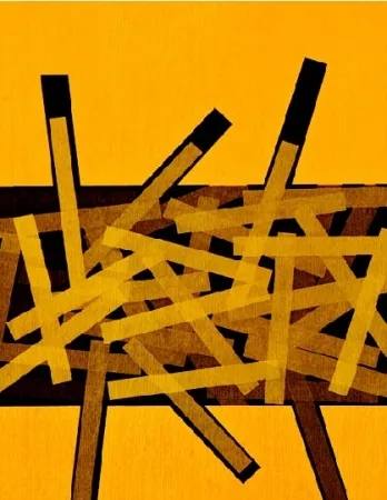 Офорт Bury - Quatre bâtons entre deux