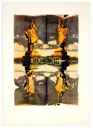 Литография Bury - Statue de la liberté