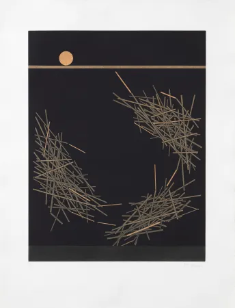 Гравюра Bury - Trois groupes de barres tournantes