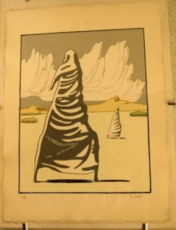 Литография Buzzati - I maghi d'autunno