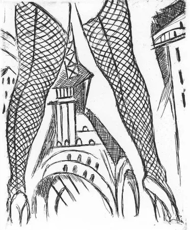 Гравюра Buzzati - Senza titolo