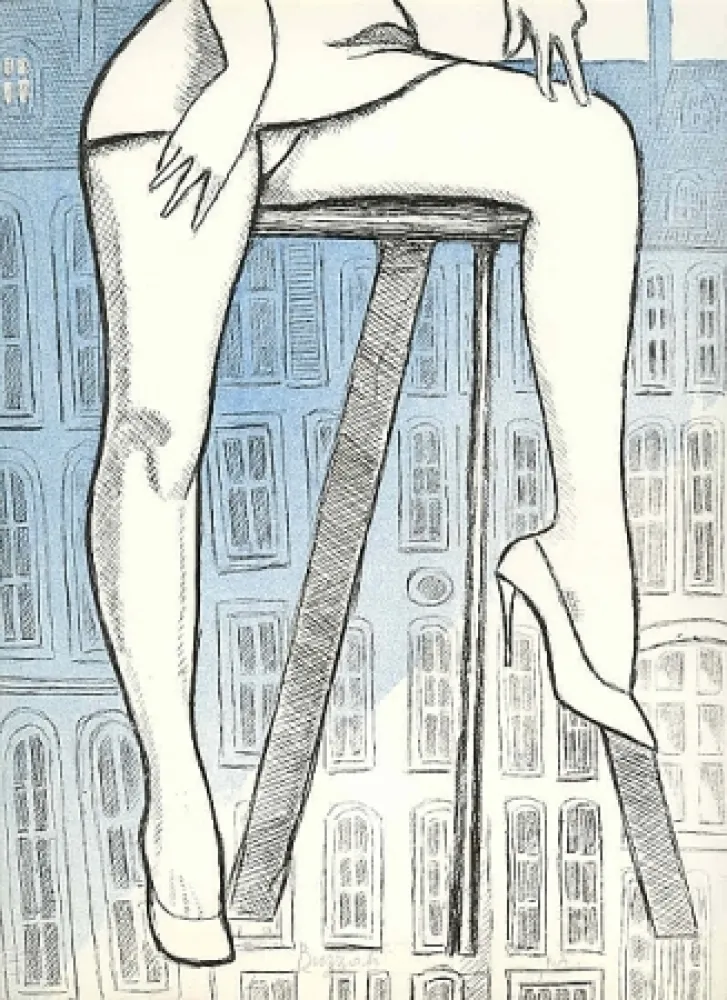 Офорт И Аквитанта Buzzati - Senza titolo