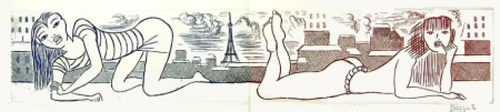 Офорт И Аквитанта Buzzati - Senza titolo