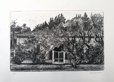 Офорт Cacciarini - Il villino