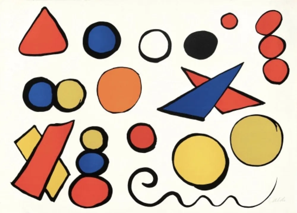 Литография Calder - Alphabet Et Serpent