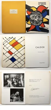 Иллюстрированная Книга Calder - CALDER OISELEUR DU FER. DERRIÈRE LE MIROIR N° 156 DE LUXE SIGNÉ. 9 lithographies (1966).