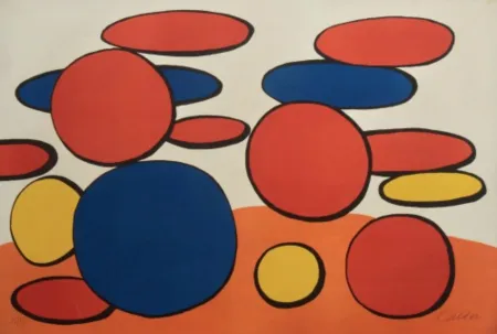 Литография Calder - Composition aux cercles