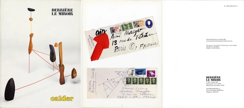 Иллюстрированная Книга Calder - DERRIÈRE LE MIROIR N°248: 30 mobiles, stabiles et machines motorisées (1981).