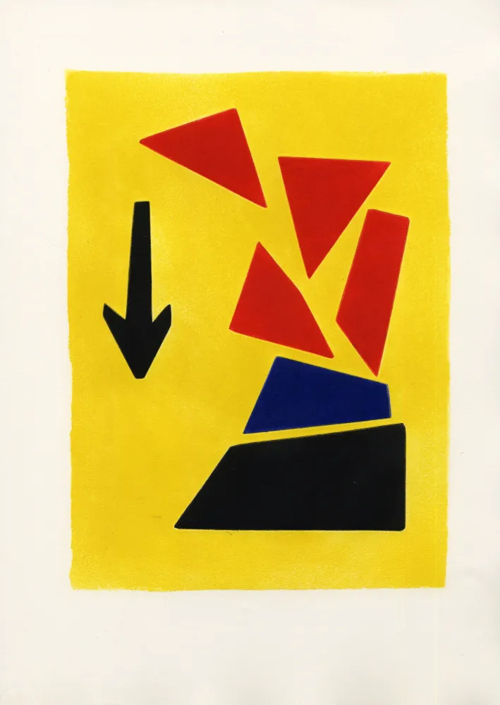 Акватинта Calder - FÊTES. 7ème planche de la suite des 7 aquatintes (1971)