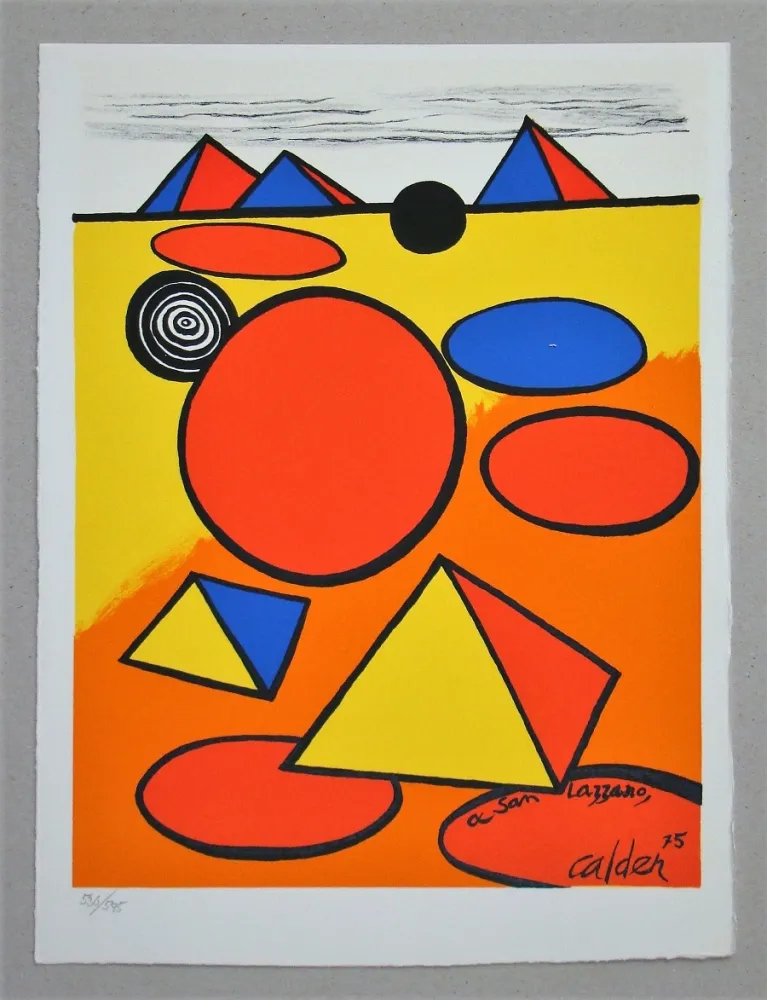 Литография Calder - Hommage à San Lazzaro